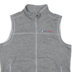 THE NORTH FACE Mens Grey Fleece Sleeveless Zip Jacket XL Polyester Blend Outdoor