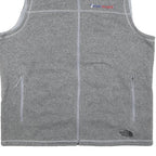 THE NORTH FACE Mens Grey Fleece Sleeveless Zip Jacket XL Polyester Blend Outdoor