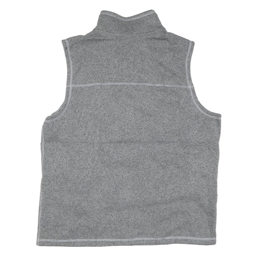 THE NORTH FACE Mens Grey Fleece Sleeveless Zip Jacket XL Polyester Blend Outdoor