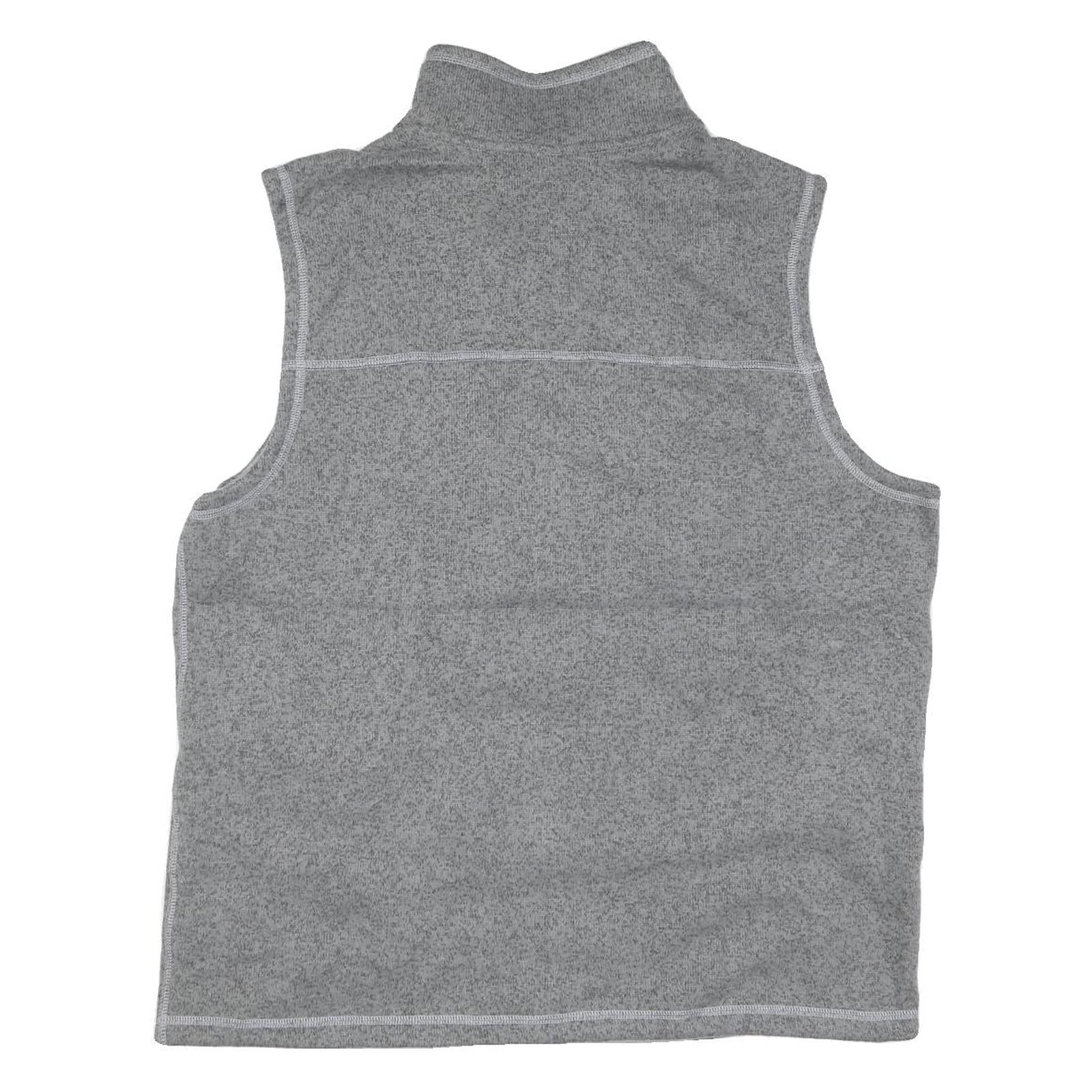 THE NORTH FACE Mens Grey Fleece Sleeveless Zip Jacket XL Polyester Blend Outdoor