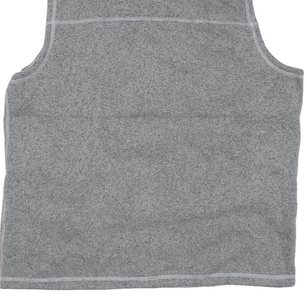 THE NORTH FACE Mens Grey Fleece Sleeveless Zip Jacket XL Polyester Blend Outdoor