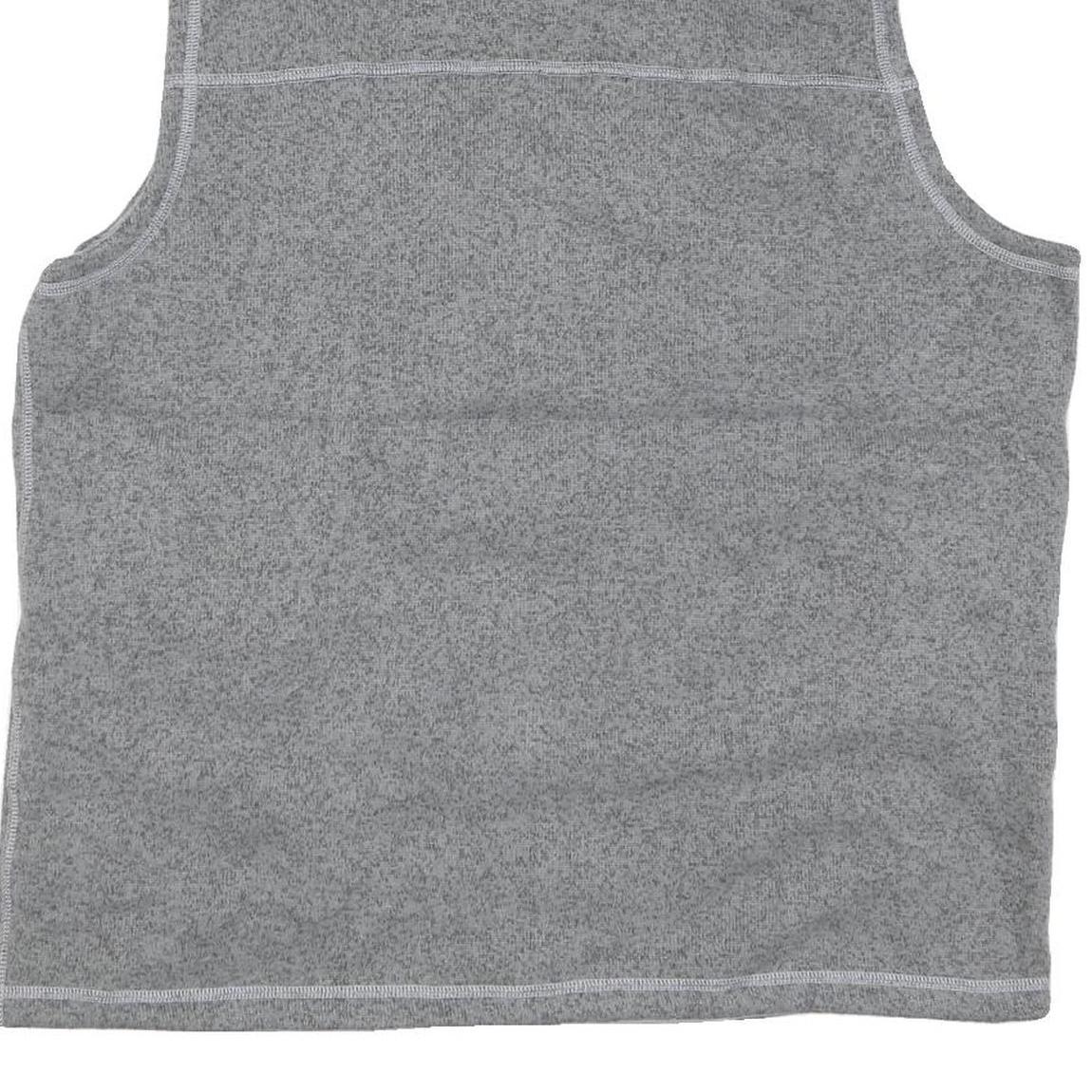 THE NORTH FACE Mens Grey Fleece Sleeveless Zip Jacket XL Polyester Blend Outdoor