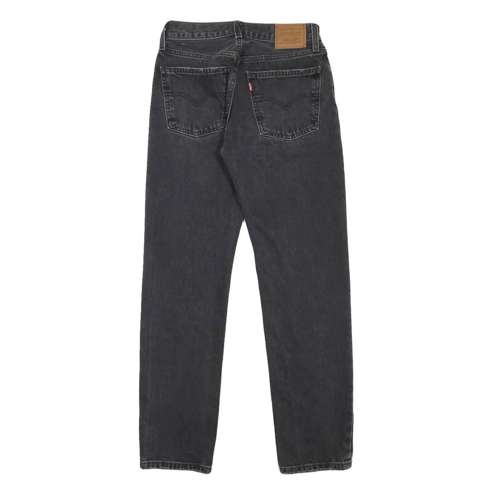 LEVI'S Big E Womens Jeans Black Regular Straight Denim Medium W25 L31 Classic