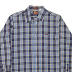 LEE Mens Blue & Beige Checked Shirt L Casual Button Down Long Sleeve