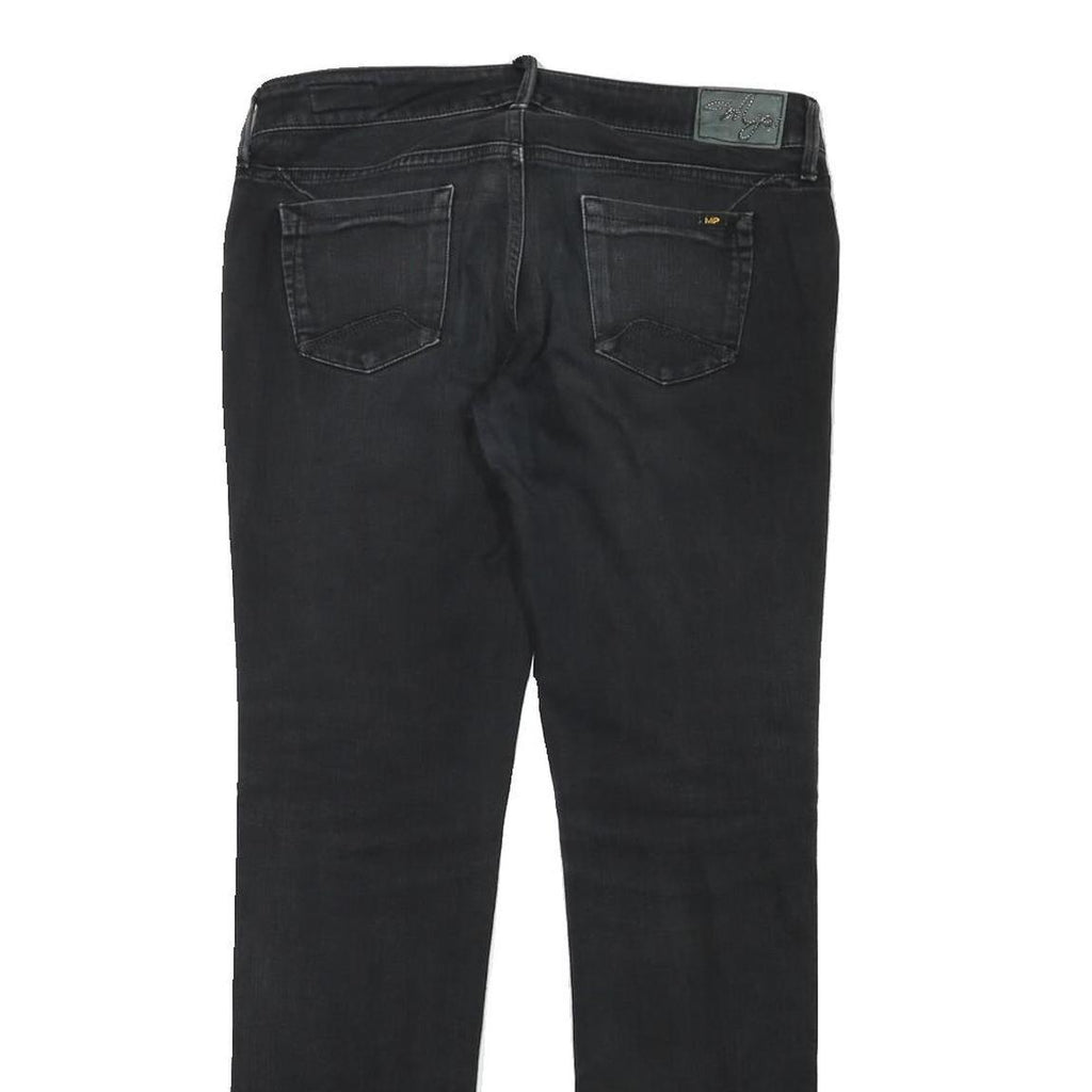 MELTIN POT Womens Jeans Black Slim Skinny Denim W32 L30 Stylish Zip Closure