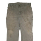 DICKIES Mens Cotton Grey Regular Straight Denim Jeans W34 L32 Workwear Utility