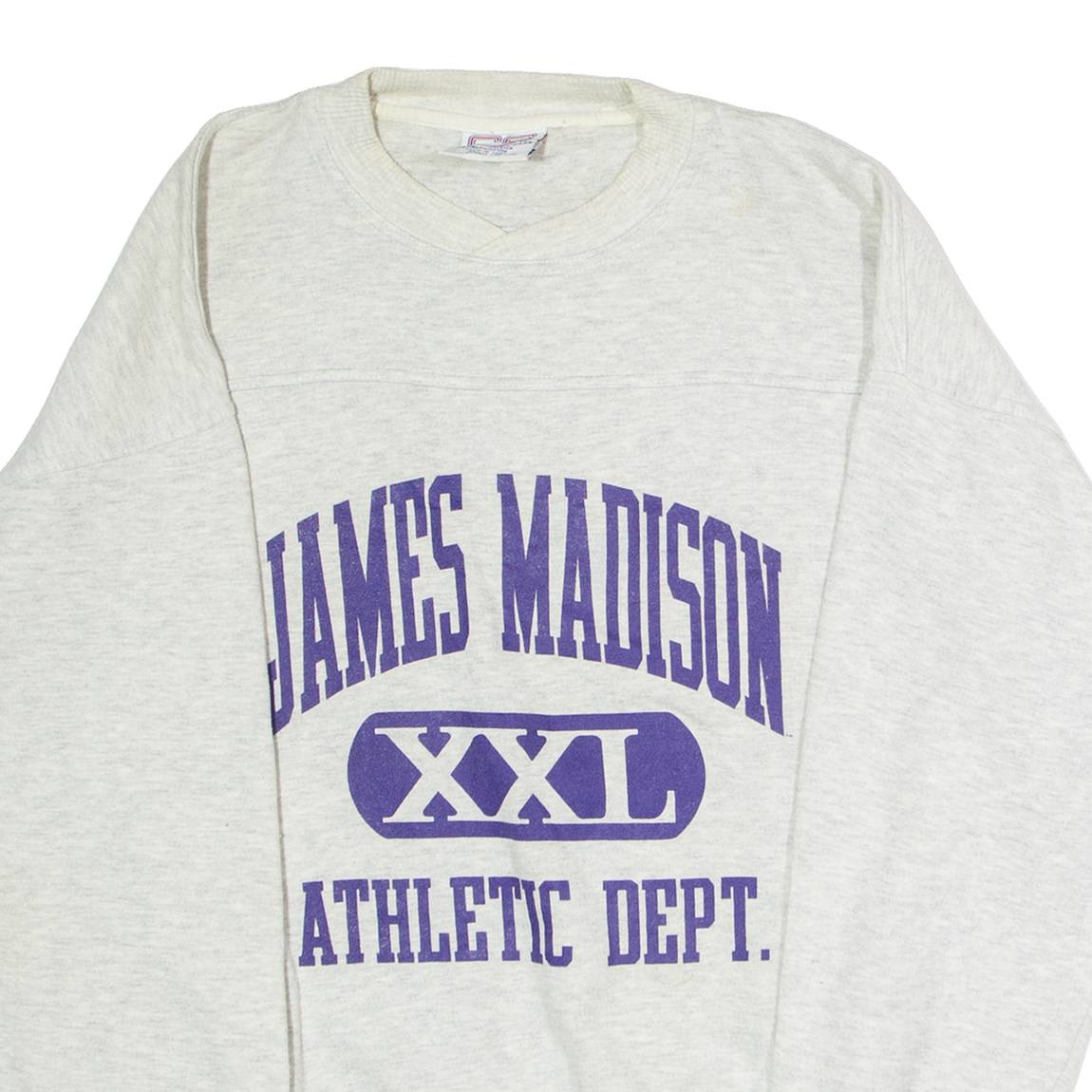 CRABLE SPORTSWEAR James Madison Athletic Dept. Mens Sweatshirt Grey 90s USA L