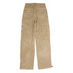 AMERICAN EAGLE Womens Cotton Blend Beige Regular Fit Cargo Trousers W25 L30