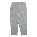 PRIESS Womens Wool Blend Grey Checked Regular Fit Straight Leg Trousers W28 L26