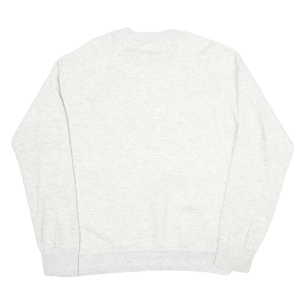 Womens Light Grey Sweatshirt Bunny Balloon Graphic Crew Neck M Casual Cotton