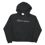 CHAMPION Mens Black Pullover Hoodie M Cotton Blend Comfortable Casual Sweatshirt