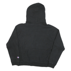 CHAMPION Mens Black Pullover Hoodie M Cotton Blend Comfortable Casual Sweatshirt