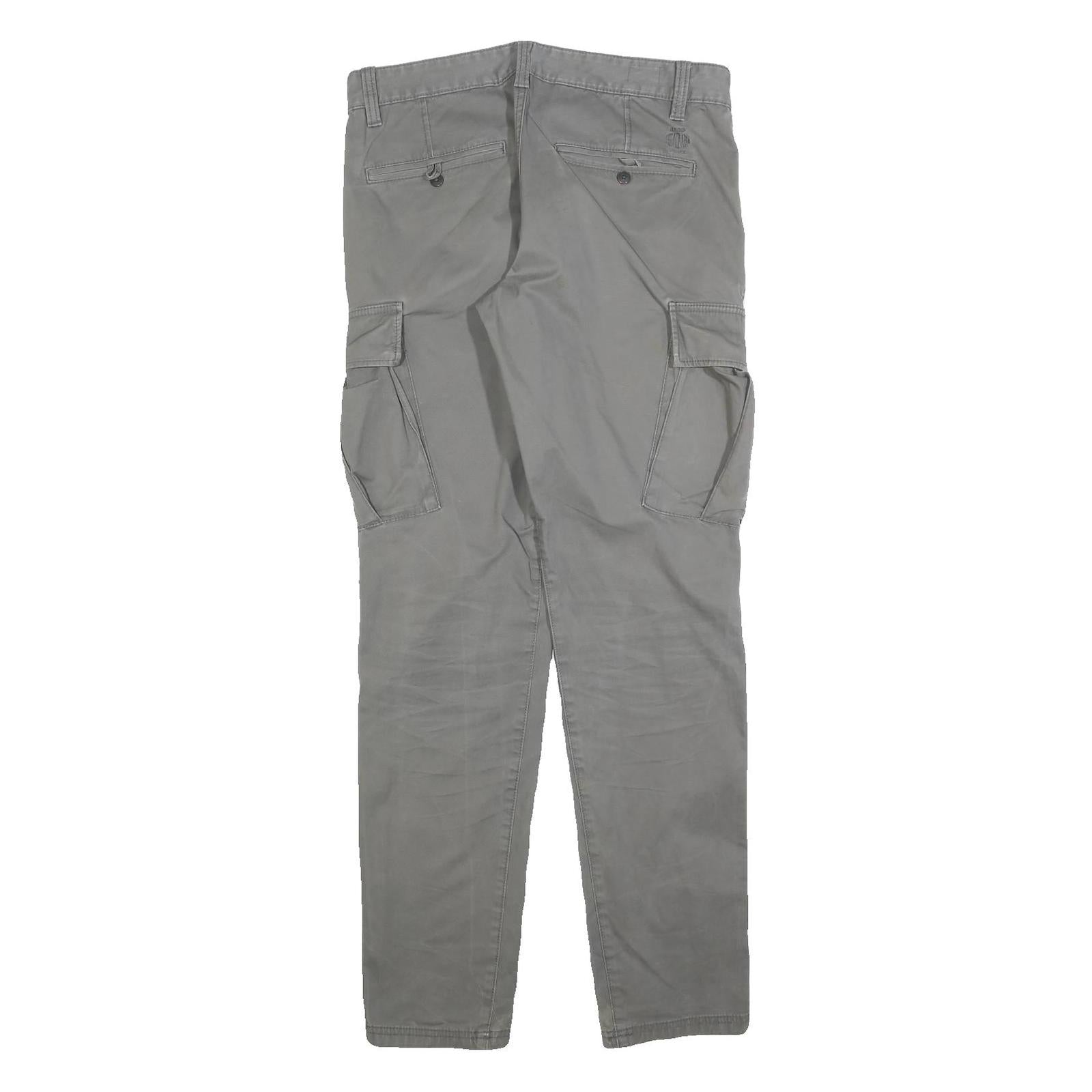 S OLIVER Mens Slim Cargo Cotton Blend Grey Trousers W31 L34 Casual Pockets