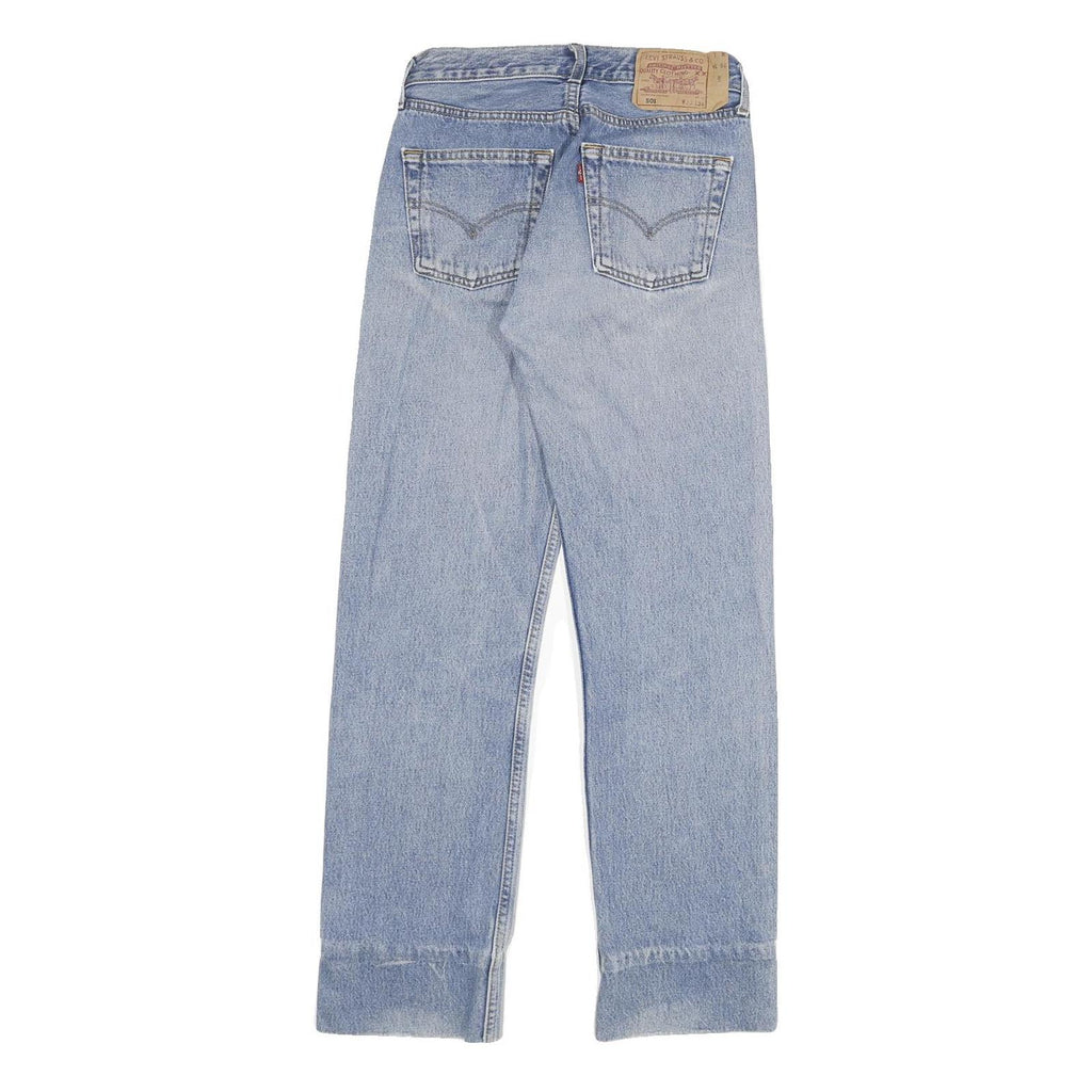 LEVI'S 501 Mens Jeans Blue Regular Straight Denim Light W26 L30 Classic Button