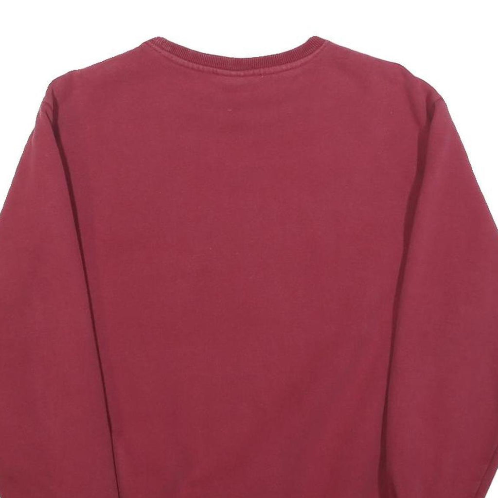 ELLESSE Mens Maroon Crew Neck Sweatshirt S Cotton Blend Pullover Casual