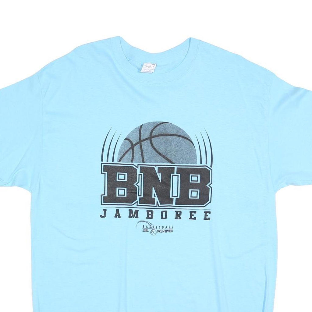 GILDAN Mens Blue BNB Jamboree Graphic T-Shirt L Short Sleeve Crew Neck Casual