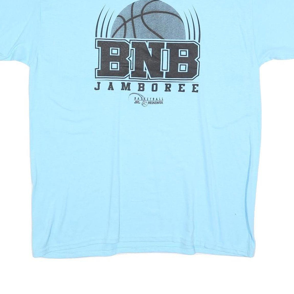 GILDAN Mens Blue BNB Jamboree Graphic T-Shirt L Short Sleeve Crew Neck Casual