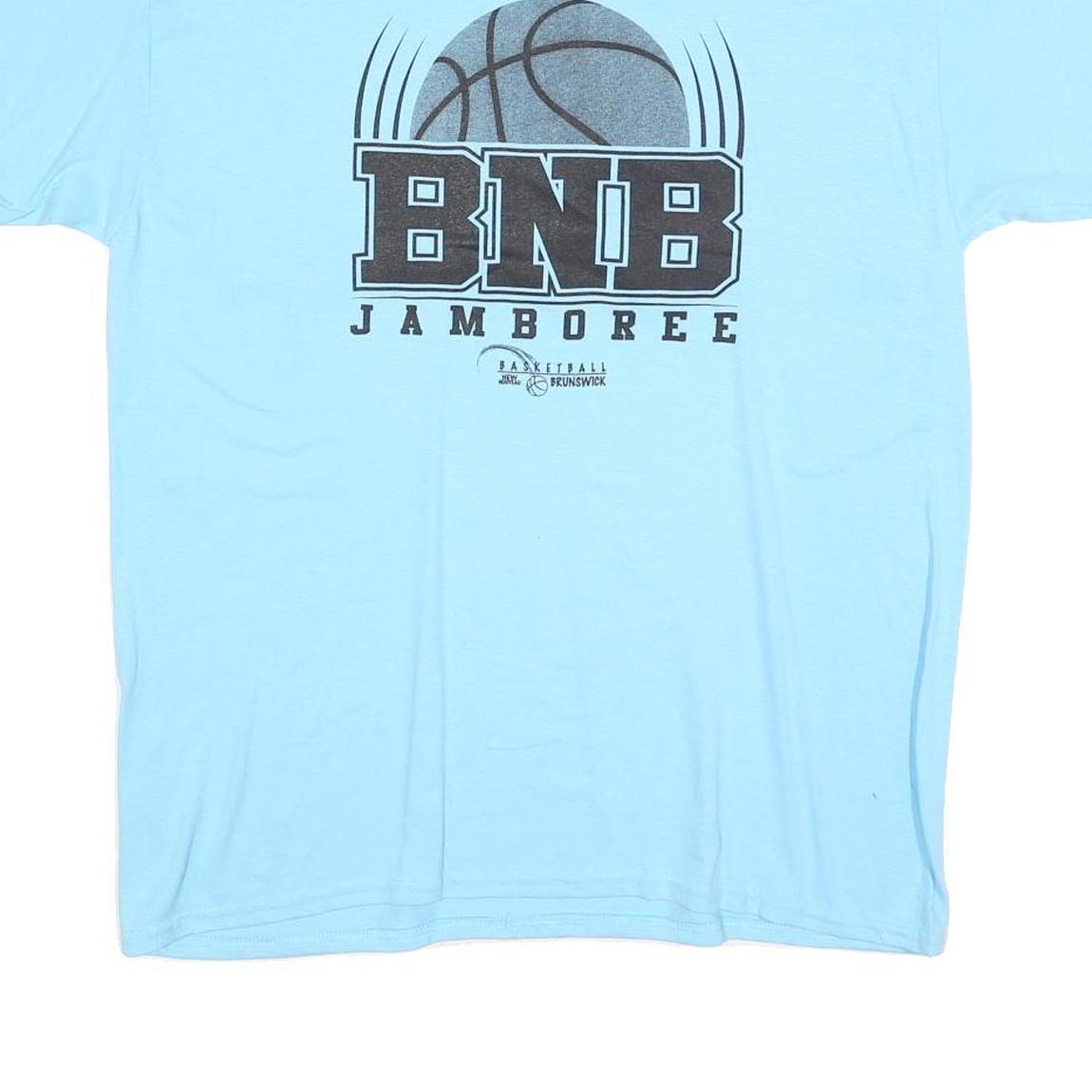 GILDAN Mens Blue BNB Jamboree Graphic T-Shirt L Short Sleeve Crew Neck Casual