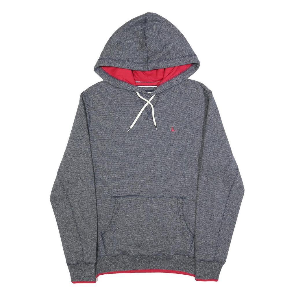 JACK WILLS Mens Grey Hoodie S Cotton Blend Pullover Drawstring Hood