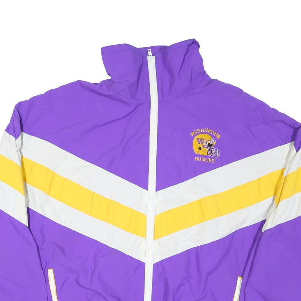 Mens Purple & Yellow Washington Huskies Lightweight Zip Nylon Jacket XL