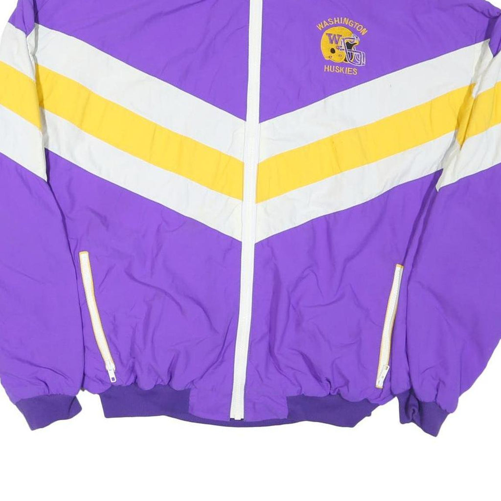Mens Purple & Yellow Washington Huskies Lightweight Zip Nylon Jacket XL