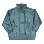 Mens Blue Polyester Blend Jacket L Zip Plain Windbreaker Outdoor Casual