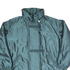 Mens Blue Polyester Blend Jacket L Zip Plain Windbreaker Outdoor Casual