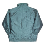 Mens Blue Polyester Blend Jacket L Zip Plain Windbreaker Outdoor Casual