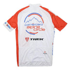 CUORE Mens White & Red Cycling Jersey L Short Sleeve Collared Sports T-Shirt
