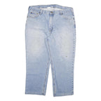 CARHARTT Mens Regular Fit Light Blue Denim Jeans W40 L28 Zip Cotton Blend