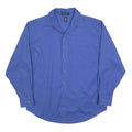 VELOCITY Mens Blue Casual Shirt M Cotton Blend Long Sleeve Button Closure