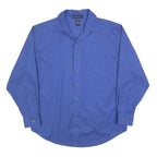 VELOCITY Mens Blue Casual Shirt M Cotton Blend Long Sleeve Button Closure