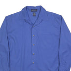 VELOCITY Mens Blue Casual Shirt M Cotton Blend Long Sleeve Button Closure