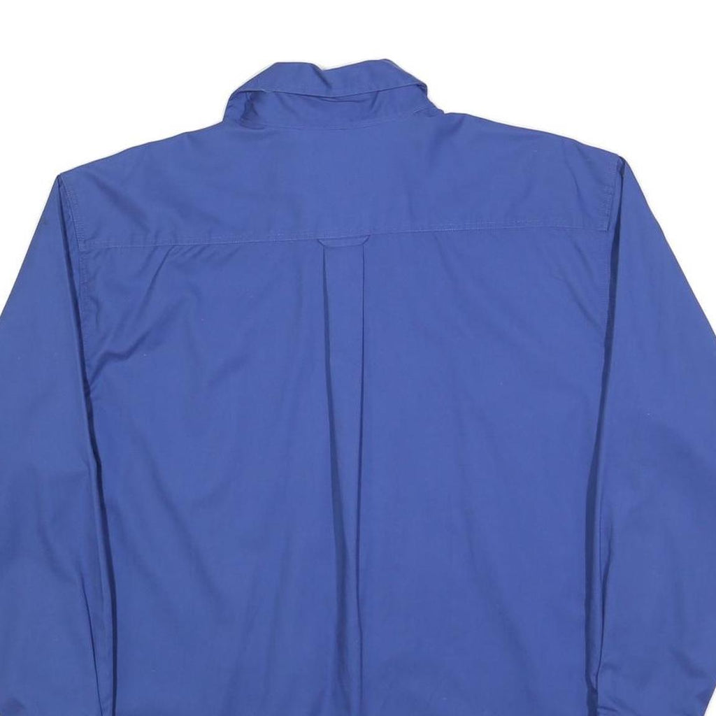 VELOCITY Mens Blue Casual Shirt M Cotton Blend Long Sleeve Button Closure