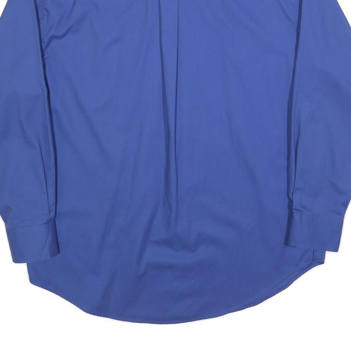 VELOCITY Mens Blue Casual Shirt M Cotton Blend Long Sleeve Button Closure