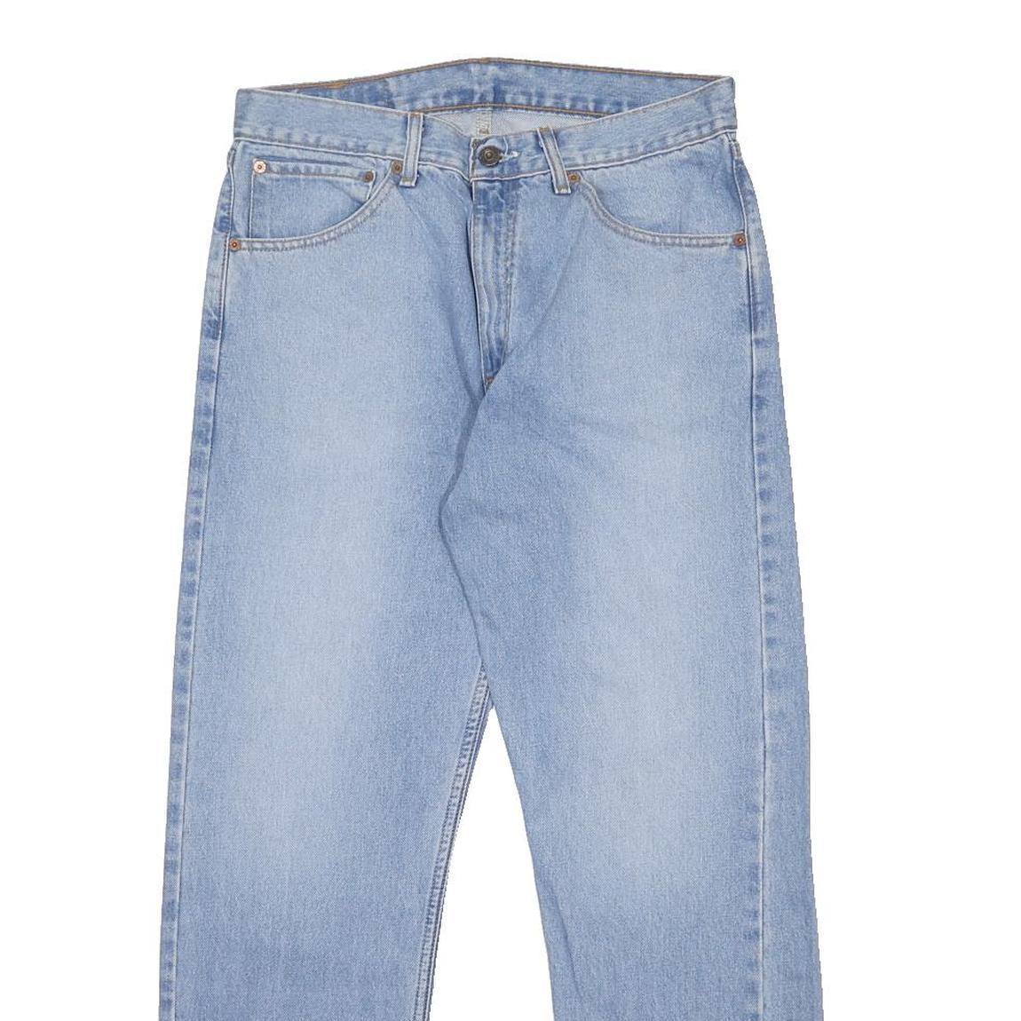 LEVI'S 521 02 Mens Jeans Blue Regular Straight Denim Light W34 L29 Classic Fit
