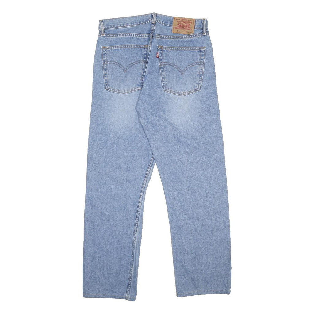 LEVI'S 521 02 Mens Jeans Blue Regular Straight Denim Light W34 L29 Classic Fit