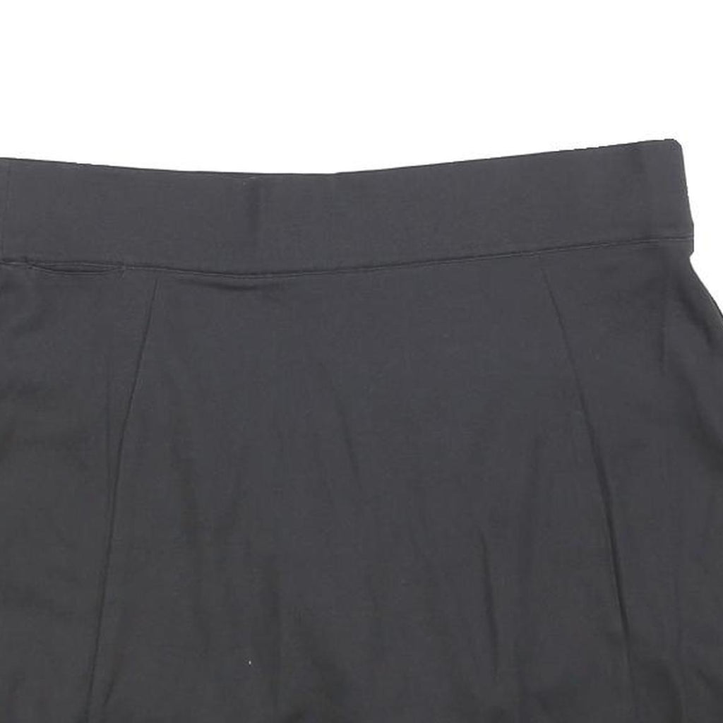 ADIDAS Womens Black Mini Polyester Blend Plain Skort L Sports Casual Activewear