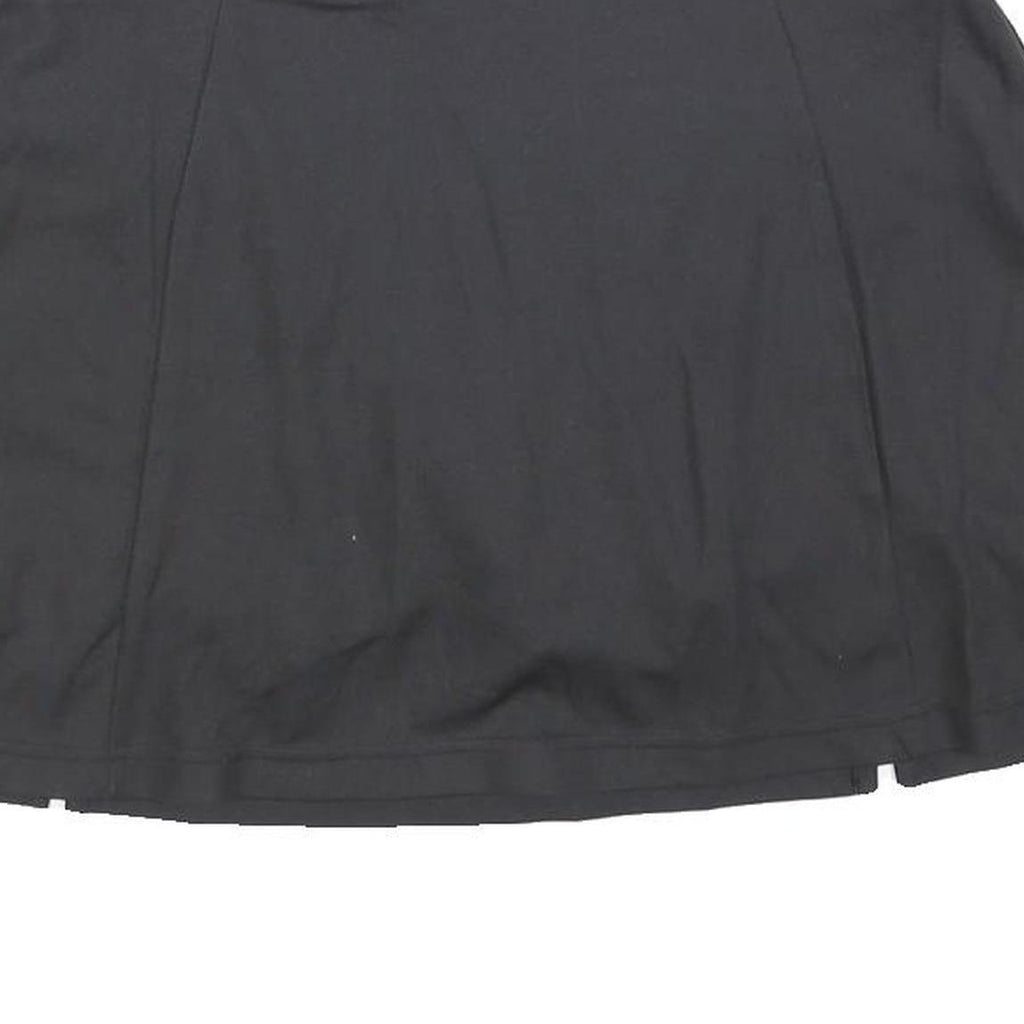 ADIDAS Womens Black Mini Polyester Blend Plain Skort L Sports Casual Activewear