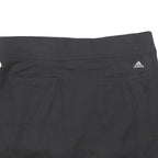ADIDAS Womens Black Mini Polyester Blend Plain Skort L Sports Casual Activewear