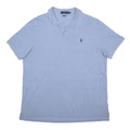 POLO RALPH LAUREN Mens Blue Short Sleeve Plain XL Cotton Polo Shirt Classic Fit