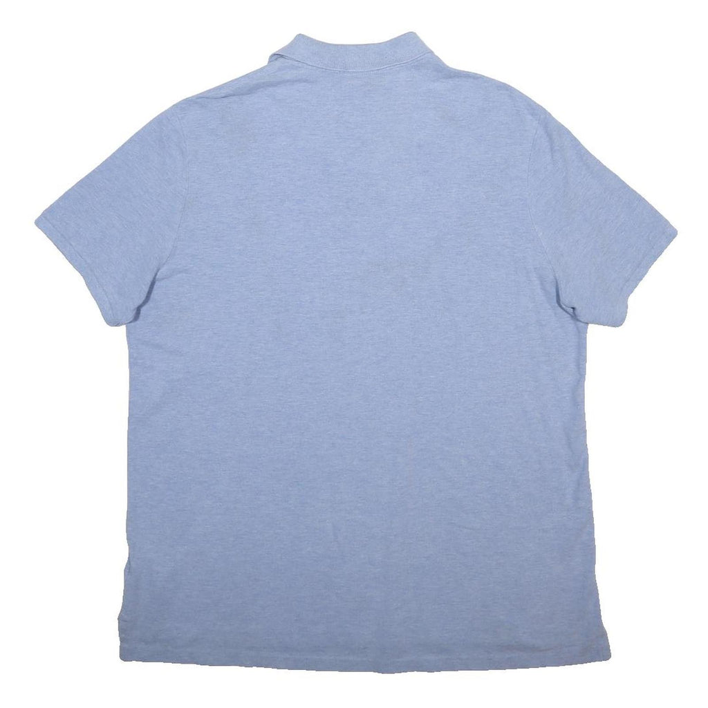 POLO RALPH LAUREN Mens Blue Short Sleeve Plain XL Cotton Polo Shirt Classic Fit