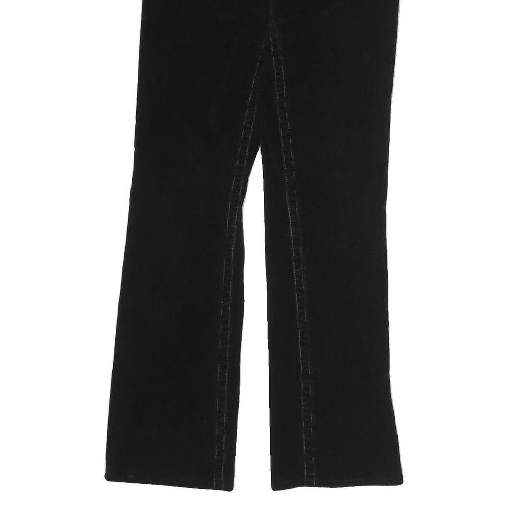 SEVEN7 Womens Black Cotton Regular Fit Straight Trousers W27 L30 Denim Style