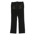 SEVEN7 Womens Black Cotton Regular Fit Straight Trousers W27 L30 Denim Style