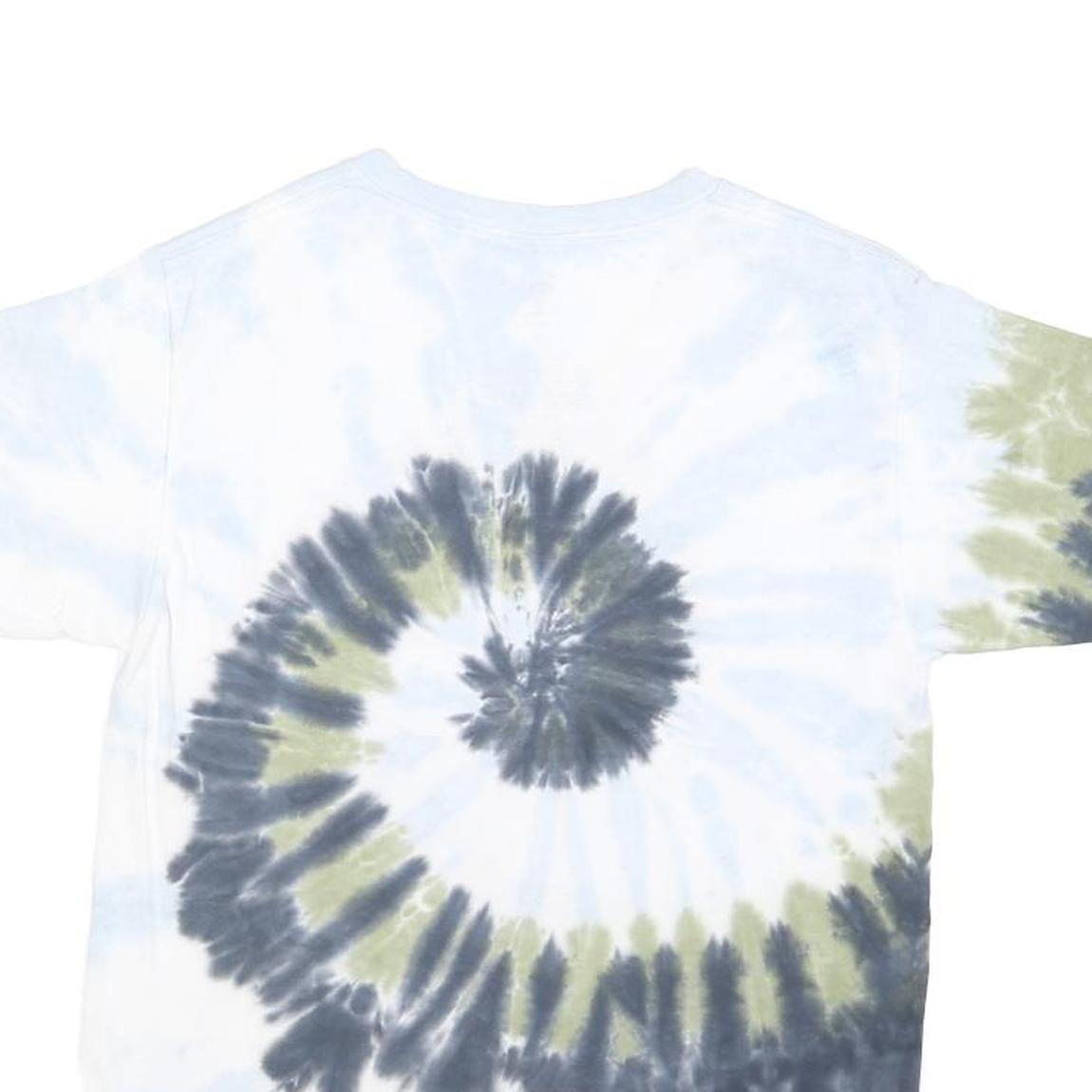 PINK FLOYD Womens Blue & Green Tie Dye Graphic T-Shirt M Short Sleeve Crew Neck