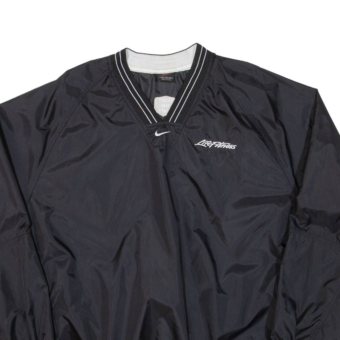 NIKE Mens Sweatshirt Black V-Neck 2XL