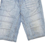 ANGELO LITRICO Mens Shorts Blue Casual M W34 Long Length Patchwork