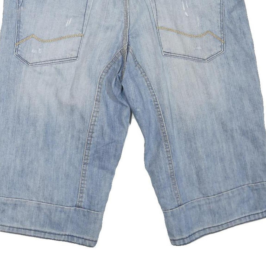 ANGELO LITRICO Mens Shorts Blue Casual M W34 Long Length Patchwork