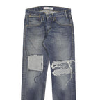 LEVI'S 504 Mens Jeans Blue Regular Straight Denim Medium W29 L32 Distressed