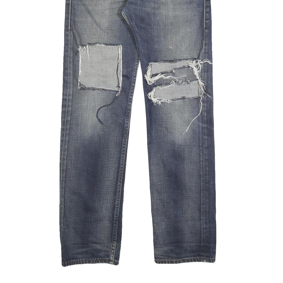 LEVI'S 504 Mens Jeans Blue Regular Straight Denim Medium W29 L32 Distressed